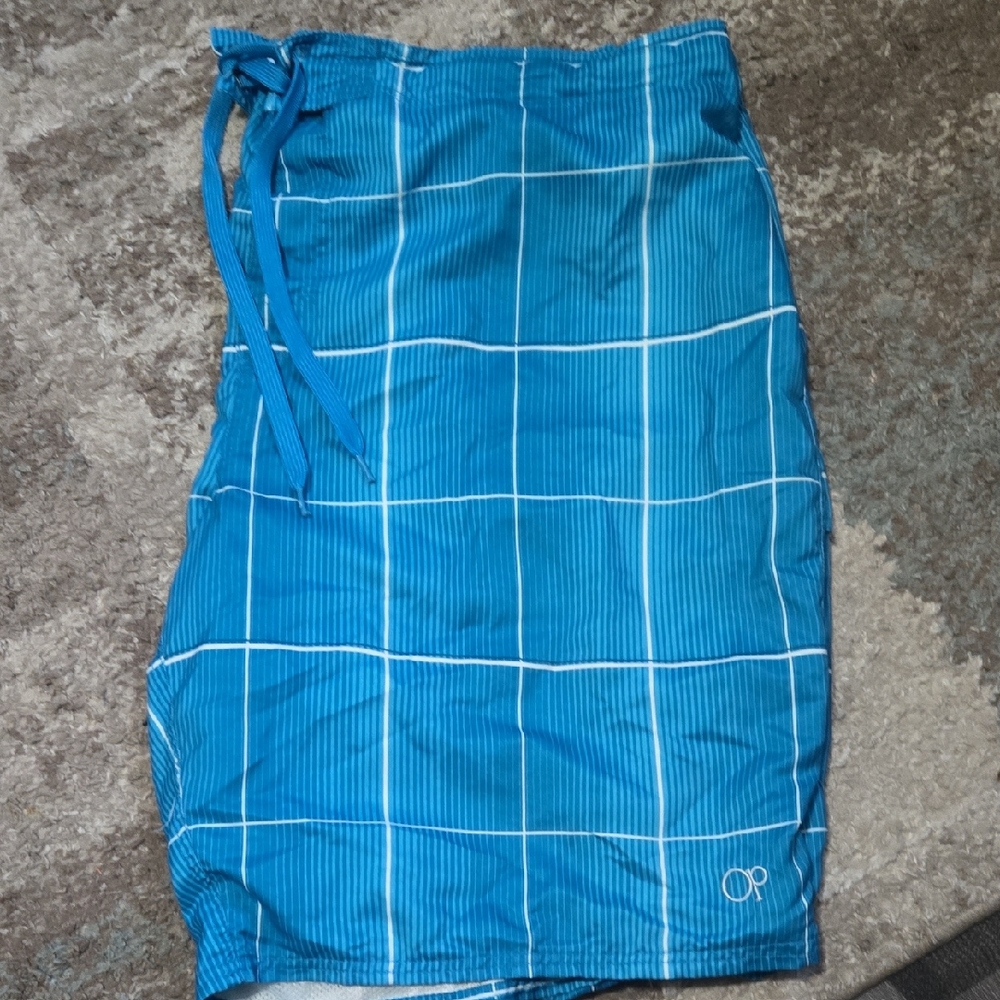 OP Vibrant Blue Plaid Skirt